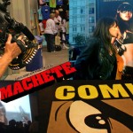 Robert Rodriguez shows off his “Machete”